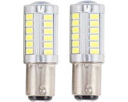 lamp-1157 P21 5W Bay15D 33 SMD 5730 LED-lampen, geschikt voor remlichten, richtingaanwijzers en parkeerlichten, xenonwit licht, 2 stuks.