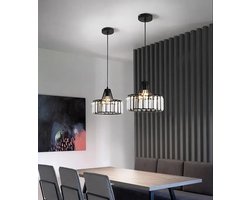 Lamp - Hanglamp - Hanglampen - Luxe Lamp - Zwart - 25cm Diameter