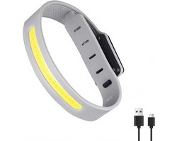 Lamp - Hardlooplamp - Fietslamp - Met reflecterende arm- en polsband - 3 lichtstanden - Oplaadbaar - Knipperende buitenlamp, een veilige keuze voor hardlopen, joggen, fietsen en wandelen in het donker.
