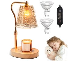Lamp Kaars - Kaars Warmer Lamp - Candle Warmer Lamp met Dimmer - Tafellamp - Kaars Verwarmer Lamp - Sfeerlamp - Huisdecoratie - Timer 2/4/8 uur - Verstelbare Hoogte - Electric Candle Warmer - Voor Woonkamer & Slaapkamer