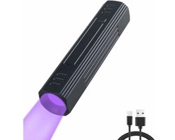 lamp-Oplaadbare UV-zaklamp geschikt voor zwartlichtfilter, te gebruikengeschikt voor het uitharden van hars-/olievlekken op stenen/mineralen.