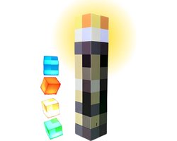 Lamp - RGB Lichtgevende LED Fakkel - 4 Light standen - Interne batterij - Ophangbaar muur bedlamp - Nachtlampje - Kinderen slaapkamer - Te Amo