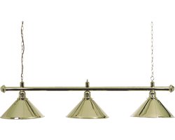 Lamp type pool met drie kappen messing