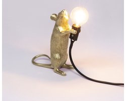 LAMPADA IN RESINA MOUSE LAMP MAC-GOLD CM.5X15 H.12,5 SEDUTO USB