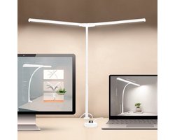 Lampen District® - Bureaulamp – Bureaulamp LED Dimbaar – Bureaulamp met Klem – Hobby werklamp – 5 Helderheidsniveaus & 10 Lichtstanden