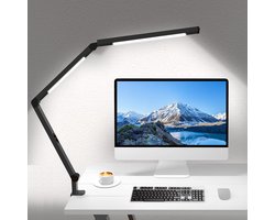 Lampen District® - LED Bureaulamp - 7 Draaidelen - Dual Light Source - 5 Helderheidsniveaus - Bureauverlichting - Hobby werklamp