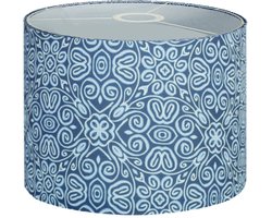 Lampenkap - Lampenkap voor Staandelamp - Lampenkappen voor Tafellampen - Lampenkappen Hanglampen - Stoffen Lampenkap - Landelijke etnische stijl - Lampenkappen voor E27 Tafellamp, Vloerlamp - Blauw - 25 x 25 x 19 cm