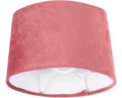 Lampenkap Ovalen - Stoffen Kap Plafondlamp - Sfeerverlichting Maken - Fluwelen Textuur - 23 x 12.5 cm - Donkerrood
