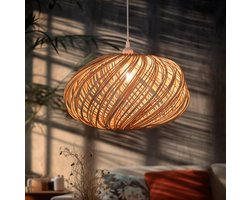 Lampenkap van Natuurlijk Rotan D45 cm - Stijlvol voor Plafond-, Kroonluchter- en Vloerlamp