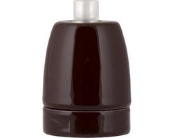 Lamphouder E27 Porselein Bruin