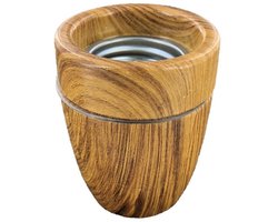 Lamphouder E27 Porselein - Kleur donker hout