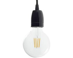 Lamphouder Kit - Porselein Fitting - Wandlampen Plafondlampen - Veiligheidsvoorziening Losschroeven - 60mm Hoog 45mm - Zwart