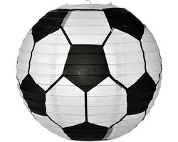 Lampion - Sint Maarten - Lampionstokje - Lichtje - Voetbal - Treklampion - Papier - Kind - Wit - Versiering - 1 Stuk