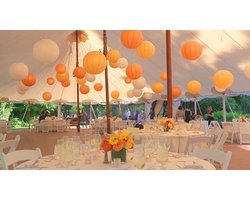 Lampionnen Voordeel pakketten Lampion Oranje - verlicht + afstandsbediening - 39 stuks