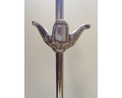 Lampvoet - Baroque - 55cm - 14cm - E-27 fitting - Zilver