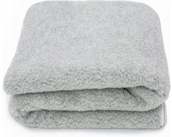 Lamswollen Deken Plaid 200x220cm - 100% Zuivere Australische Merino Lams Scheerwol 450 g/m² Woolmark-certificaat – Ash Grey – Wasbaar en Antiallergisch - ZACHT en WARM