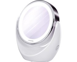 Lanaform - LED Mirror - Make Up Spiegel - Scheerspiegel - Dubbelzijdige Vergrootspiegel Met Verlichting