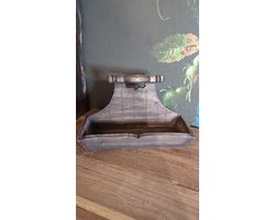 landelijk bakje antraciet hout