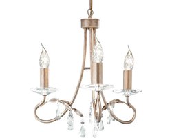 Landelijke Kroonluchter - Steady Lighting - Metaal - Landelijk - E14 - L: 36cm - Voor Binnen - Woonkamer - Eetkamer - Zilver