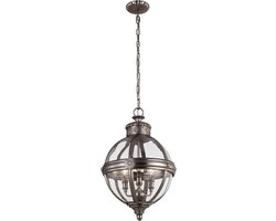 Landelijke Kroonluchter - Steady Lighting - Metaal - Landelijk - E14 - L: 37.1cm - Voor Binnen - Woonkamer - Eetkamer - Zilver