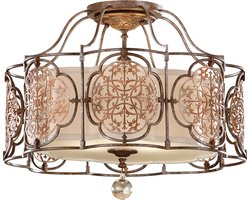 Landelijke Kroonluchter - Steady Lighting - Metaal - Landelijk - G9 - L: 45cm - Voor Binnen / Binnen - Woonkamer - Eetkamer - Zilver