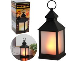 Landelijke LED Kaars Lantaarn voor Binnen of Buiten - Vlameffect - op Batterijen - IP20