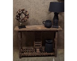 Landelijke Sidetable Missouri gemaakt van gebruikt steigerhout en gebrand voor landelijke look. leuk voor in de hal/woonkamer/serre/veranda