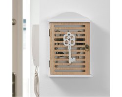 Landelijke sleutelkastje / sleutelrekje in hout