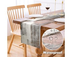 Landelijke stijl afwasbaar tafelloper - Party tafeldecoratie - Salontafel decoratieve doek - 40x140cm grijs tafelloper textiel 60 x 140 cm