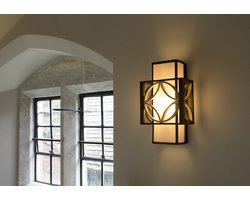 Landelijke Wandlamp - Steady Lighting - Metaal - Landelijk - E27 - L: 24cm - Voor Buiten - Woonkamer - Eetkamer - Zwart