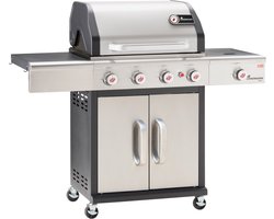Landmann Triton MaxX PTS 4.1 Barbecue - Gas - Gietijzeren Roosters - Zilver - 4 Pits - Gas BBQ - Gasbarbecue