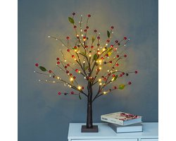 Lanedo® LED Lichtboom - LED Boom - Decoratie voor Woonkamer, Badkamer, Slaapkamer - Verstelbare Takken - 60cm - USB/Batterij Bediening - Sfeerboom - Lichttakken Binnen en Buiten - Verlichting - Huisdecoratie