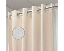 Lang douchegordijn - waterafstotend - 1 stuk - beige