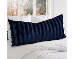 Lang Lichaam Kussen - Decoratief Accent Kussen voor Bed en Bank in Blauw (45,7 cm x 101,6 cm)