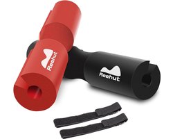 Lange halter kussen nekkussen lange halter halter squat pad Hip Thrusts Pad met klittenbandsluiting dicht draagbaar anti-slip voor schouder nek rug en heupen voor Olympische halterstangen