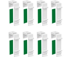 Lange Klemhouders Vervanging - Geschikt voor Dubbel Rolgordijn - 8 Stuks - Stof en PVC