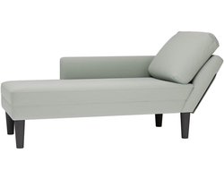 Lange stoel fluweel - Comfortabele ligstoel - Ontspannen lezen - Veerkrachtig schuim - 132 x 70 cm - Lichtgrijs