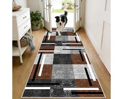 Lange Tapijtloper - Smal Vloerkleed Gang - Vocht en Vuil Vangen - Antislip Rubberen Achterkant - 80 x 450 cm