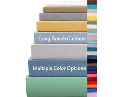 Lange Tuinkussen op Maat voor Binnen en Buiten - Antislip Zitkussen voor 2/3/4 Zits Bank (Donkerpaars 60x40x3cm)