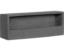 Langwerpige wand bloempot van Naturn Living | Muur bloempot | Wanddecoratie planten | Plantenbak | Hangplant| Voor binnen en buiten | Grijs