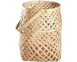 Lantaarn Bamboe Natuur 23x23x29cm