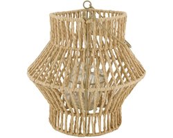 Lantaarn gevlochten touw - 25cm hoog