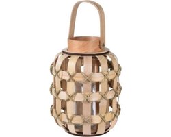Lantaarn Hout 29X22Cm