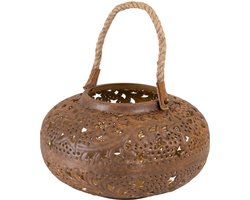Lantaarn Wave brown antique ø30x18cm