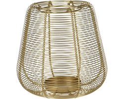 Lantaarn -windlicht - goudkleurig - kaarsenstandaard - woondecoratie - goud