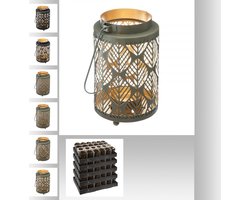 Lantaarn - windlicht - Keuze uit verschillende motieven - diameter 8,5 x hoogte 13,5cm