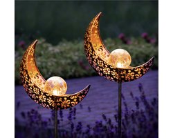 Lantaarns voor buiten, groot, set van 2 stuks, tuinverlichting, tuindecoratie, zonnelampen, tuindecoratie, tuindecoratie, tuinlamp, zonne-energie, buitenlamp, decoratieve tuin