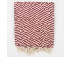 Lantara - Athene - Grand foulard Sprei - Terracotta - 150x250cm - Katoen - Bedsprei
