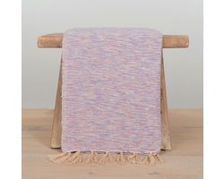 Lantara Grand Foulard - Nomade - Lila Paars - 230x280cm - Bamboe/Katoen - Handgeweven Sprei - Plaid