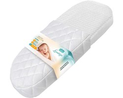Lantigo AERO 2-zijdig babymatras ovaal 75x30x6 cm, voor de kinderwagen, Air Plus, ademend, geschikt voor pasgeborenen